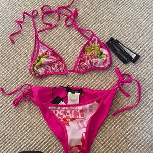 Versace Pink Floral Bikini